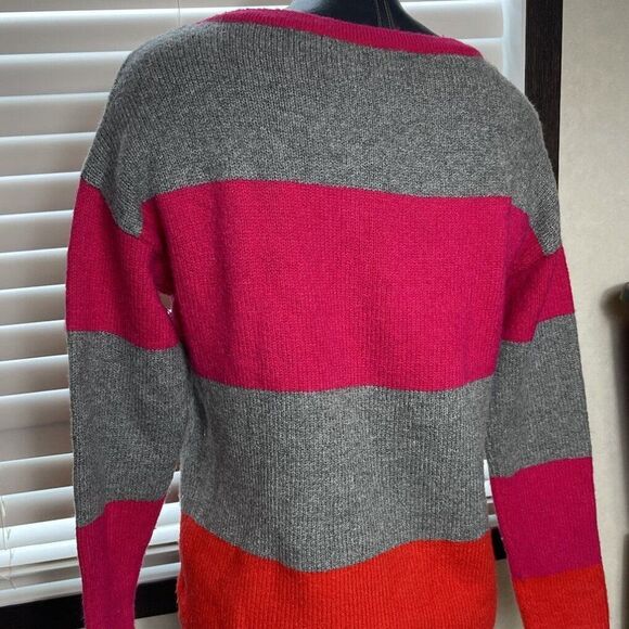 C&C California Color Block Striped Crewneck Long Sleeve Pullover Sweater (NWT) - Picture 3 of 4